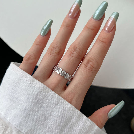 Flydeer Wedding Band for Women 925 Silver Eternity Band Ring DY120773-S-W-WH