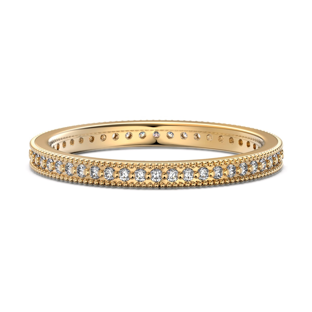Flydeer Wedding Band for Women Thin Eternity Stackable Ring for Her DY121193-S-W-NO