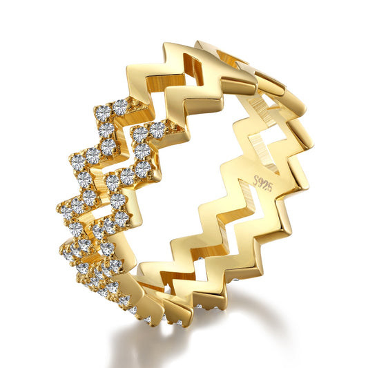 Flydeer Wedding Band for Women 925 Silver Eternity Band Ring