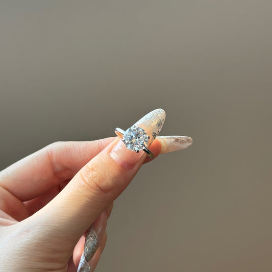 Flydeer 5 CT Engagement Ring for Women 925 Sterling Silver Round Solitaire Wedding Promise Ring for Her AAAAA CZ Size 5-9