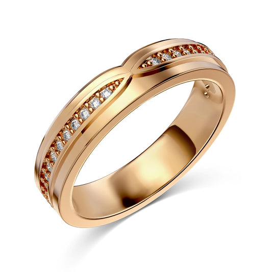 Flydeer Wedding Matching Ring for Women - Pave Zirconia with 925 Sterling Silver Bridal Lovers Couple Rings for Her Silver Size 5-8