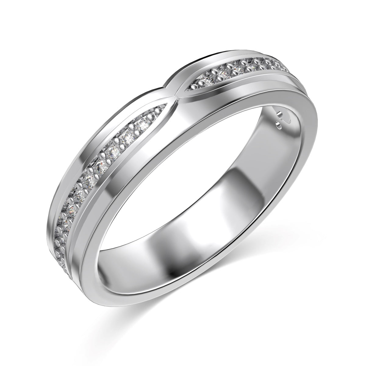 Flydeer Wedding Matching Ring for Women - Pave Zirconia with 925 Sterling Silver Bridal Lovers Couple Rings for Her Silver Size 5-8
