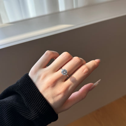 Flydeer 3 CT Engagement Ring for Women 925 Sterling Silver Round Solitaire Wedding Promise Ring for Her AAAAA CZ Size 5-8