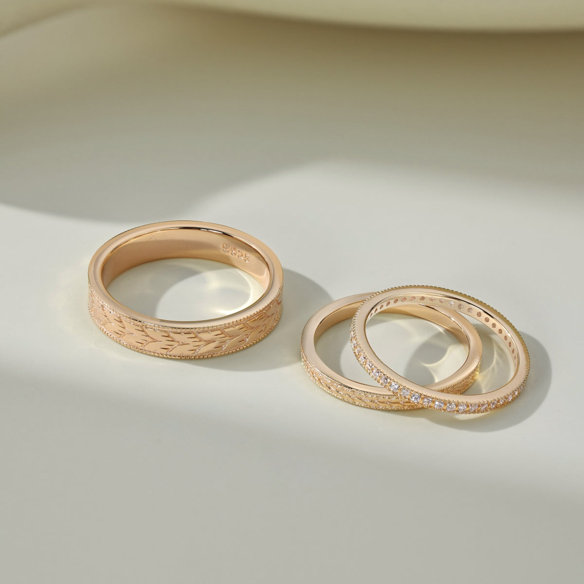 Flydeer Wedding Band for Women Thin Eternity Stackable Ring for Her DY121193-S-W-NO
