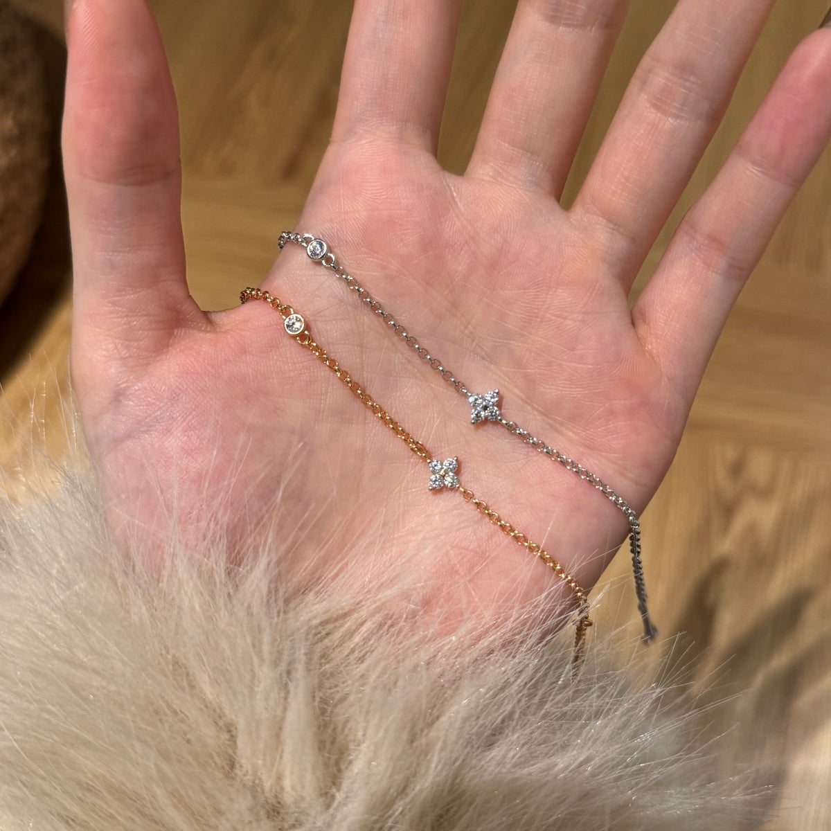 Flydeer Charm Bracelet for Women 925 Sterling Silver Mother's Day Gift Anniversary Christmas Birthday DY150386-S-W-WH