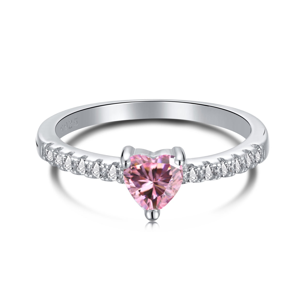 Flydeer Heart Engagement Wedding Anniversary Ring AY120239-S-W-WH