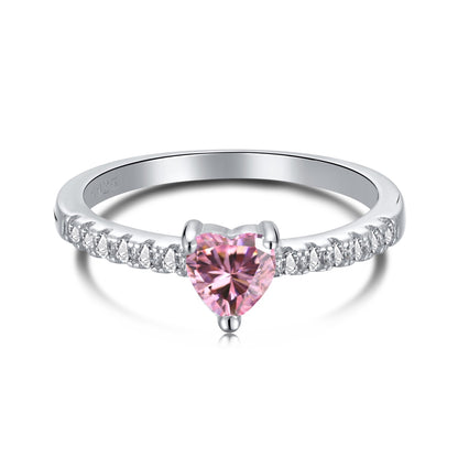 Flydeer Heart Engagement Wedding Anniversary Ring AY120239-S-W-WH