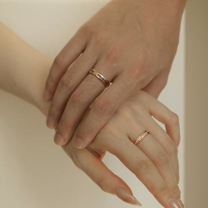 Flydeer Wedding Matching Ring for Women - Pave Zirconia with 925 Sterling Silver Bridal Lovers Couple Rings for Her Silver Size 5-8