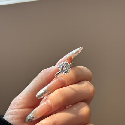 Flydeer 5 CT Engagement Ring for Women 925 Sterling Silver Round Solitaire Wedding Promise Ring for Her AAAAA CZ Size 5-9