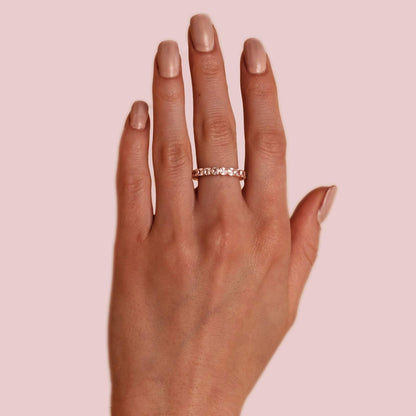 Flydeer Engagement Wedding Rings for Women 925 Sterling Silver 5A CZ Wedding Band for Her Round Cut Eternity Row Stackable Ring Size 5-9