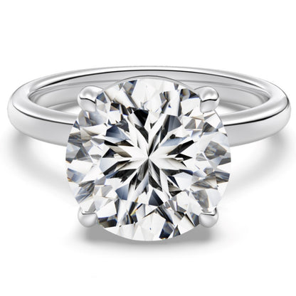 Flydeer 5 CT Engagement Ring for Women 925 Sterling Silver Round Solitaire Wedding Promise Ring for Her AAAAA CZ Size 5-9