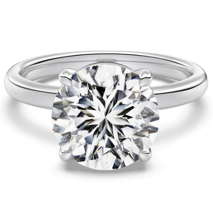 Flydeer 3 CT Engagement Ring for Women 925 Sterling Silver Round Solitaire Wedding Promise Ring for Her AAAAA CZ Size 5-8