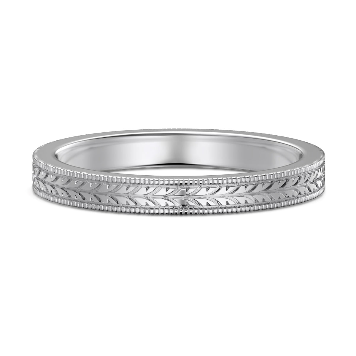 Flydeer Wedding Band for Women, 925 Sterling Silver Wheat Minimalist Thin Eternity Stackable Ring for Her Size 5-8
