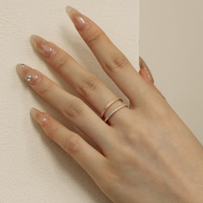 Flydeer Wedding Band for Women, 925 Sterling Silver Wheat Minimalist Thin Eternity Stackable Ring for Her Size 5-8