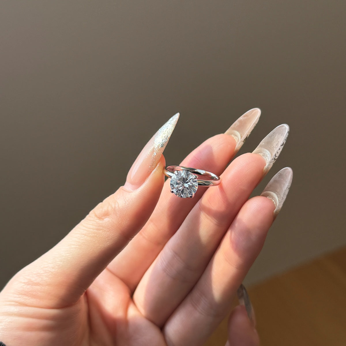 Flydeer 3 CT Engagement Ring for Women 925 Sterling Silver Round Solitaire Wedding Promise Ring for Her AAAAA CZ Size 5-8
