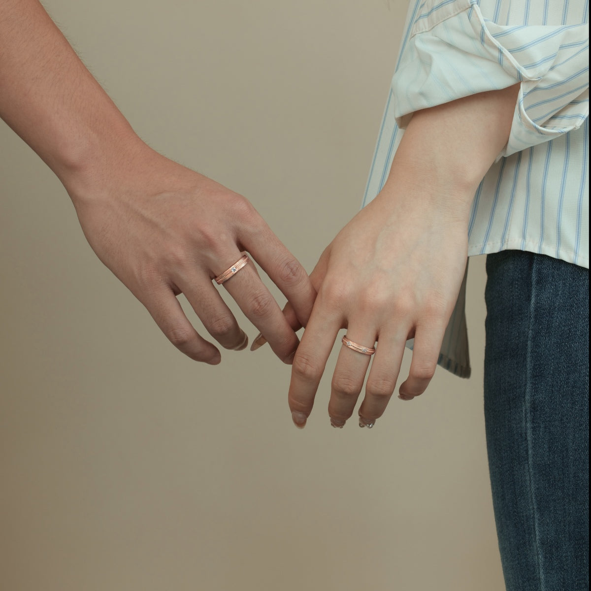 Flydeer Wedding Matching Couple's Band for Men - Solitaire Zirconia with Beaded Around, 925 Sterling Silver Matte-Brushed Finish Lover Ring for His Silver Size 7-12